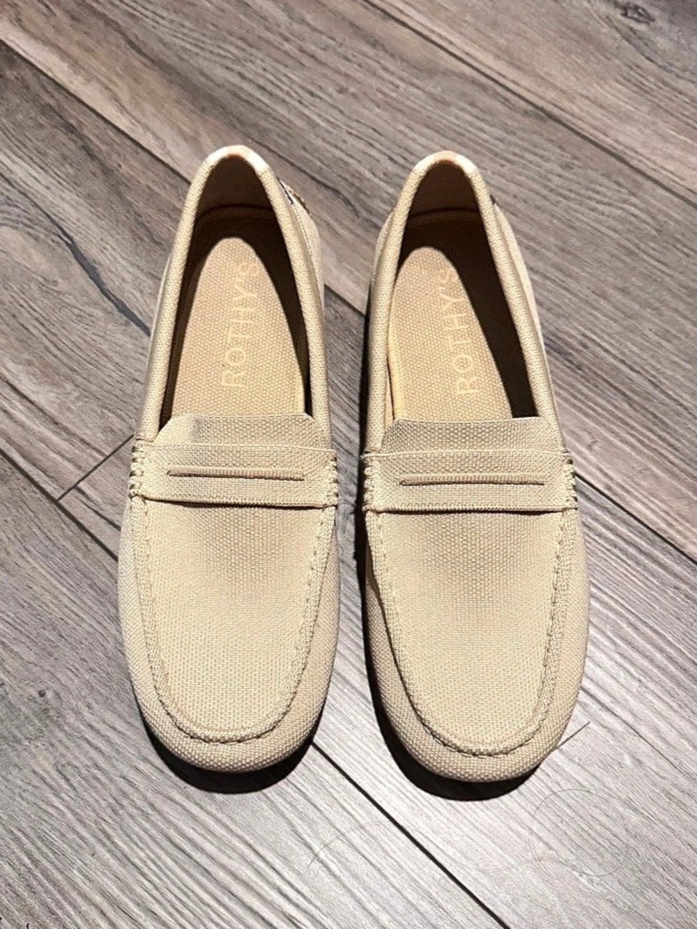 Rothy's The Driver Khaki Tan Loafers, Size 12